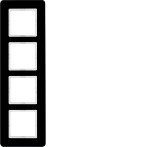 Berker 10146076 Rahmen 4Fach, Q.7, Glas Schwarz Berker 10146076 Rahmen 4Fach, Q.7, Glas Schwarz