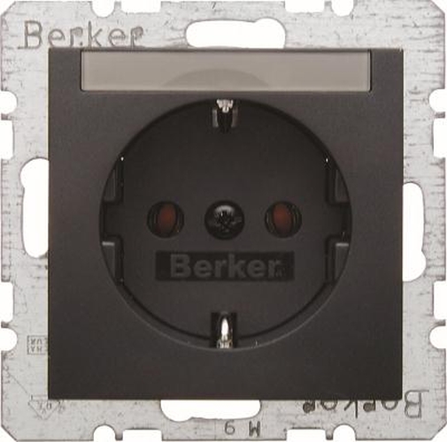 Berker 47501606 Steckdose SCHUKO mit Beschriftungsfeld B.3/B.7 Anthrazit, Matt Berker 47501606 Steckdose SCHUKO mit Beschriftungsfeld B.3/B.7 Anthrazit, Matt