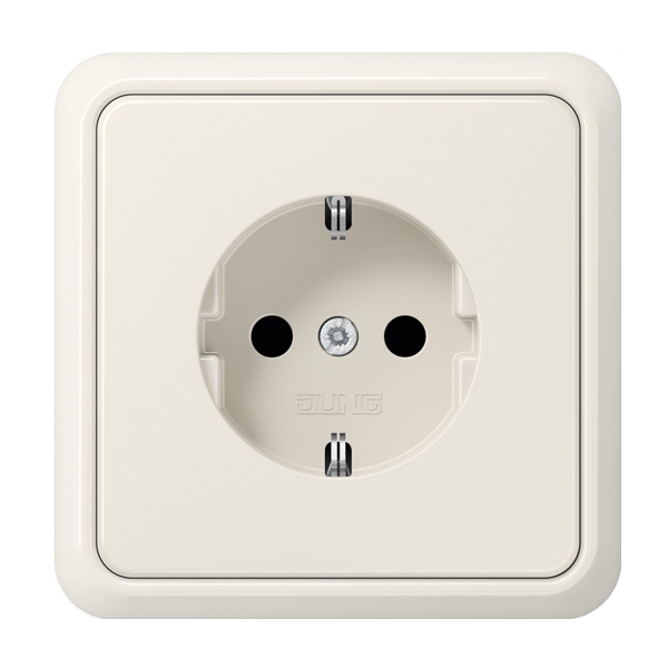 JUNG 5520 Steckdosen-Einsatz volle-Platte Cremeweiß JUNG 5520 Steckdosen-Einsatz volle-Platte Cremeweiß