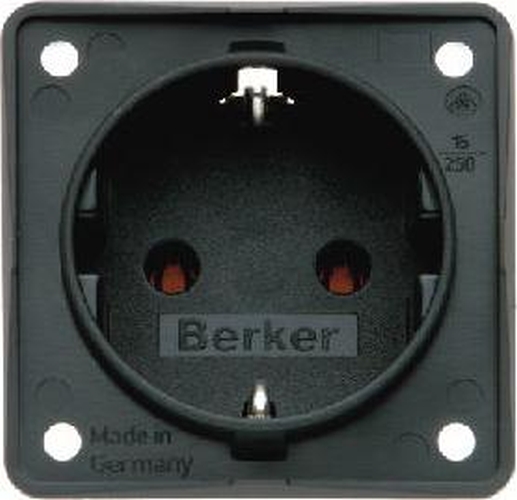 Berker 947782503 Steckdose SCHUKO, mit Steckklemmen, Integro Modul-Einsätze, Schwarz Matt Berker 947782503 Steckdose SCHUKO, mit Steckklemmen, Integro Modul-Einsätze, Schwarz Matt