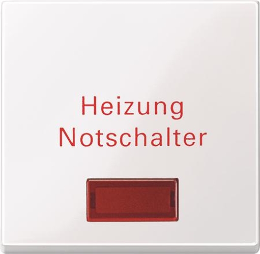 Merten 432925 Wippe mit Symbolfenster und Aufdruck "Heizung Notschalter" Aktivweiß-Glänzend