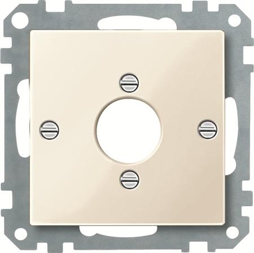 Merten 469044 Zentralplatte für Audio-Stecker XLR Weiß-Glänzend