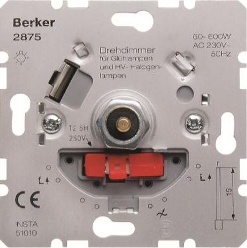 Berker 2875 Drehdimmer Einsätz mit Softrastung Hauselektronik