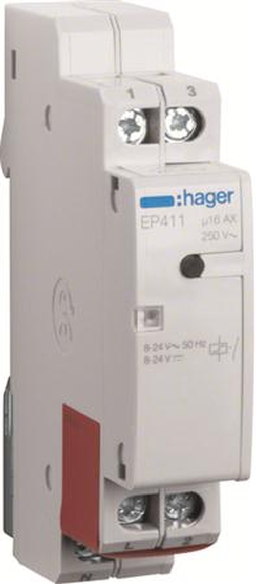 Hager EP411 Elektronischer Fernschalter 1S 8 bis 24V