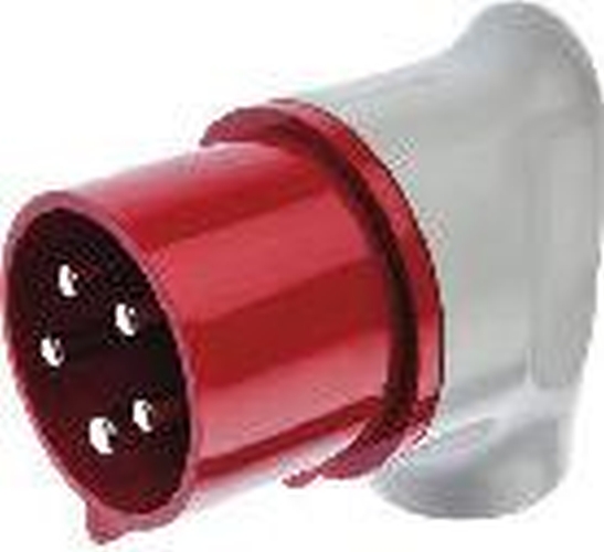 Berker 578201 CEE Winkelstecker 5-polig 32 A Verbindungssysteme Grau/Rot