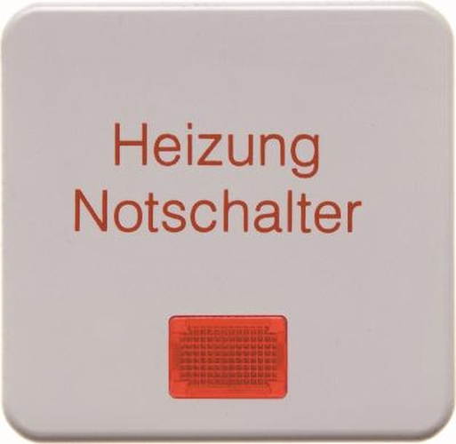 Berker 156809 Wippe 'Heizung' mit roter Linse wg Up IP44 Polarweiß, Glänzend