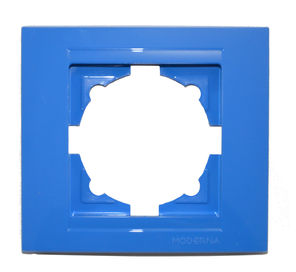 Moderna 1-Fach Abdeckrahmen Blau Moderna 1-Fach Abdeckrahmen Blau