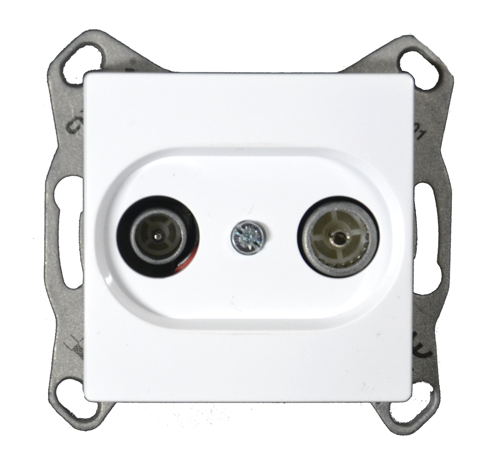 Moderna TV-Radio Einzel- und Stichleitungsdose Alpinweiß Moderna TV-Radio Einzel- und Stichleitungsdose Alpinweiß