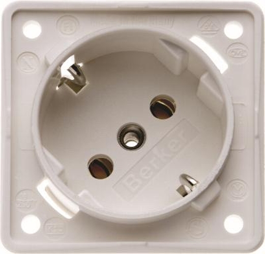 Berker 841852522 Steckdose SCHUKO 45°, mit Schraubklemmen, Integro Modul-Einsätze, Polarw. M. Berker 841852522 Steckdose SCHUKO 45°, mit Schraubklemmen, Integro Modul-Einsätze, Polarw. M.