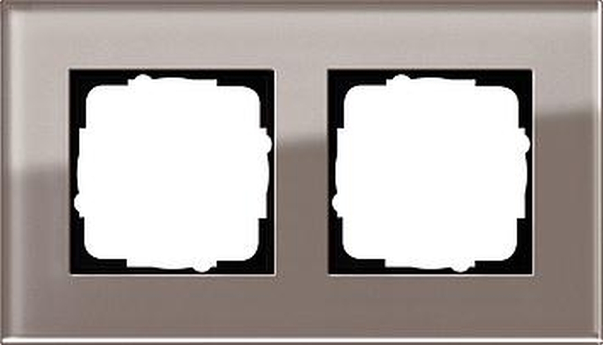 GIRA 0212122 Rahmen 2-Fach Esprit Glas Umbra GIRA 0212122 Rahmen 2-Fach Esprit Glas Umbra