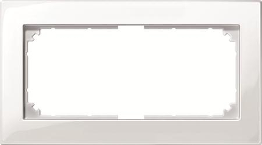 Merten 515819 Rahmen 2-Fach ohne Mittelsteg M-Plan Polarweiß Glänzend