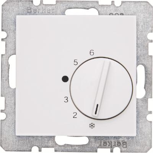 Berker 20268989 Temperaturregler mit Wechsler und Zentralstück S.1 Polarweiß, Glänzend Berker 20268989 Temperaturregler mit Wechsler und Zentralstück S.1 Polarweiß, Glänzend