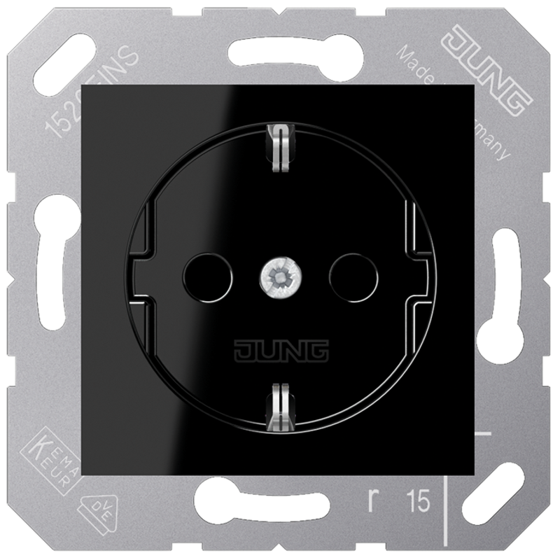 JUNG CD5120BFSW Steckdosen-Einsatz für Klappdeckel Schwarz JUNG CD5120BFSW Steckdosen-Einsatz für Klappdeckel Schwarz