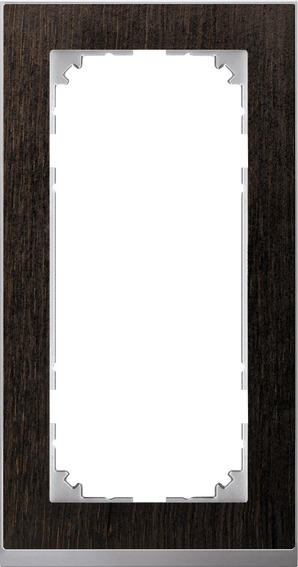 Merten MEG4025-3671 Rahmen 2-Fach ohne Mittelsteg M-Pure Decor Wenge/Aluminium