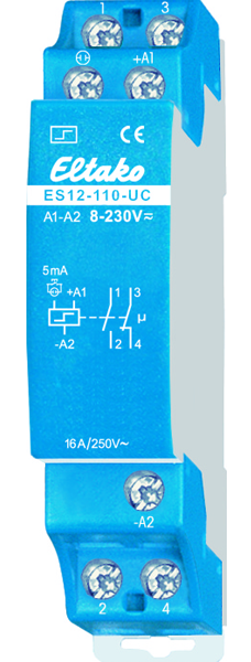 Eltako ES12-110UC Stromstoßschalter 1 Schließer+ 1 Öffner Eltako ES12-110UC Stromstoßschalter 1 Schließer+ 1 Öffner