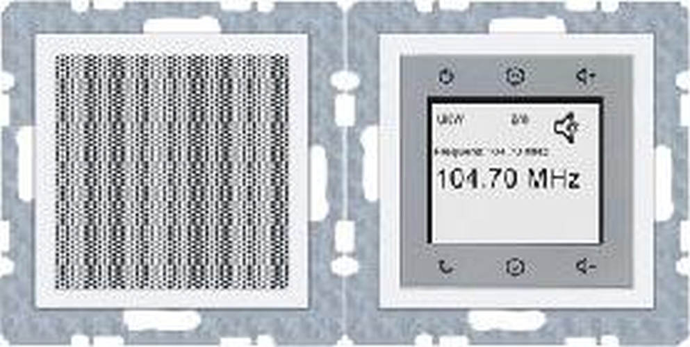 Berker 28808989 Radio Touch, mit Lautsprecher, S.1/B.3/B.7, Polarweiß Gänzend Berker 28808989 Radio Touch, mit Lautsprecher, S.1/B.3/B.7, Polarweiß Gänzend