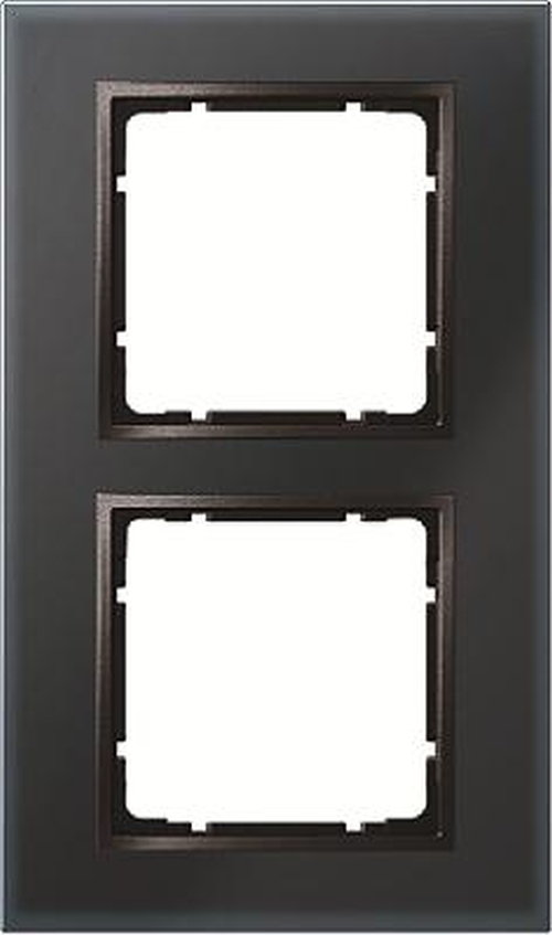 Berker 10126616 Glasrahmen 2Fach, B.7, Glas Schwarz/Anthrazit Matt Berker 10126616 Glasrahmen 2Fach, B.7, Glas Schwarz/Anthrazit Matt