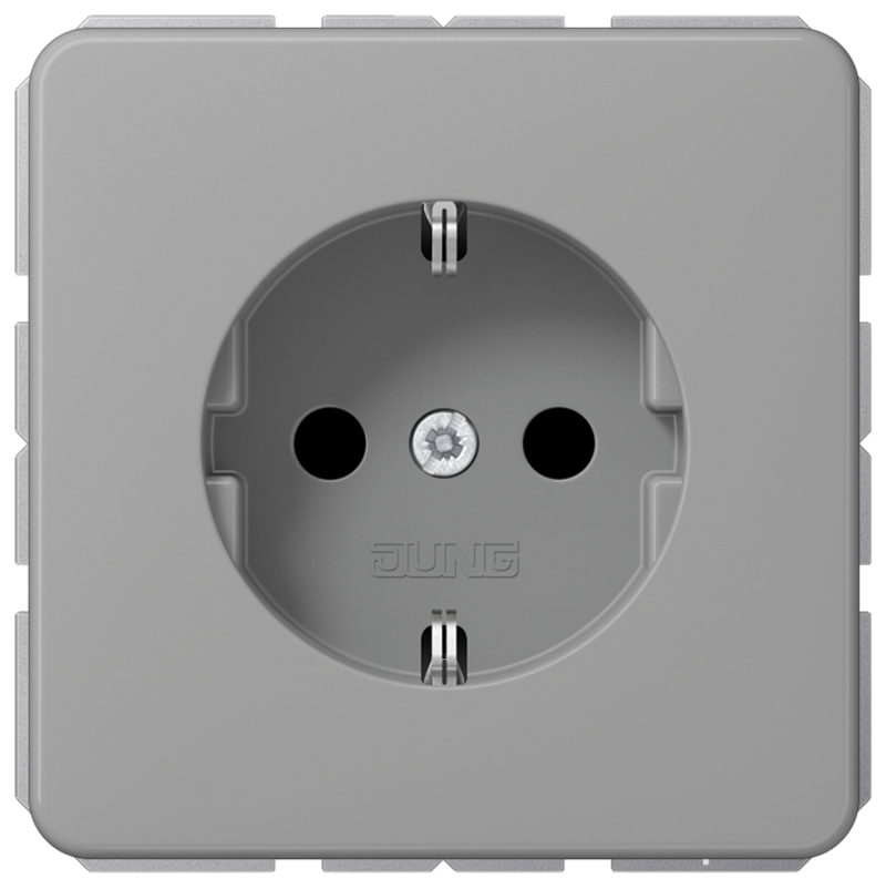 JUNG CD1520BFKIGR Steckdosen-Einsatz mit EBS Grau