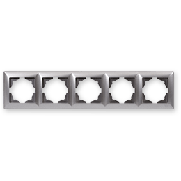 Visage 5-Fach Abdeckrahmen Silber Visage 5-Fach Abdeckrahmen Silber