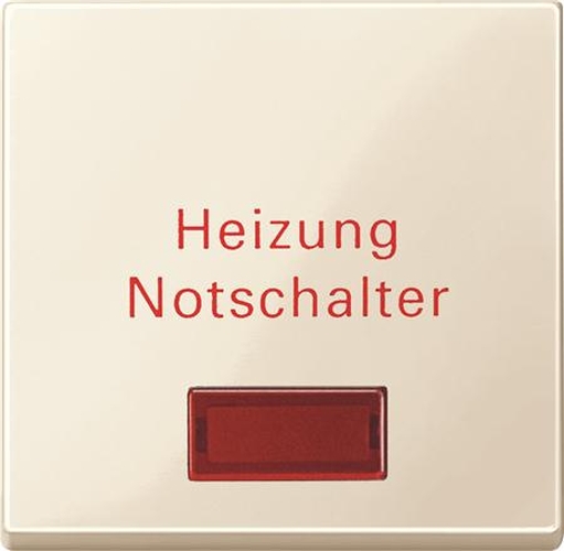 Merten 432944 Wippe mit Symbolfenster und Aufdruck "Heizung Notschalter" Weiß-Glänzend