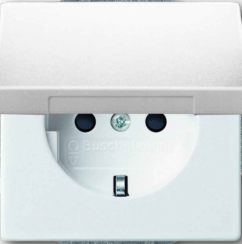 Busch Jaeger Future Linear 20EUK-84 Steckdosen Einsatz mit Klappdeckel Davos-Studioweiß Busch Jaeger Future Linear 20EUK-84 Steckdosen Einsatz mit Klappdeckel Davos-Studioweiß