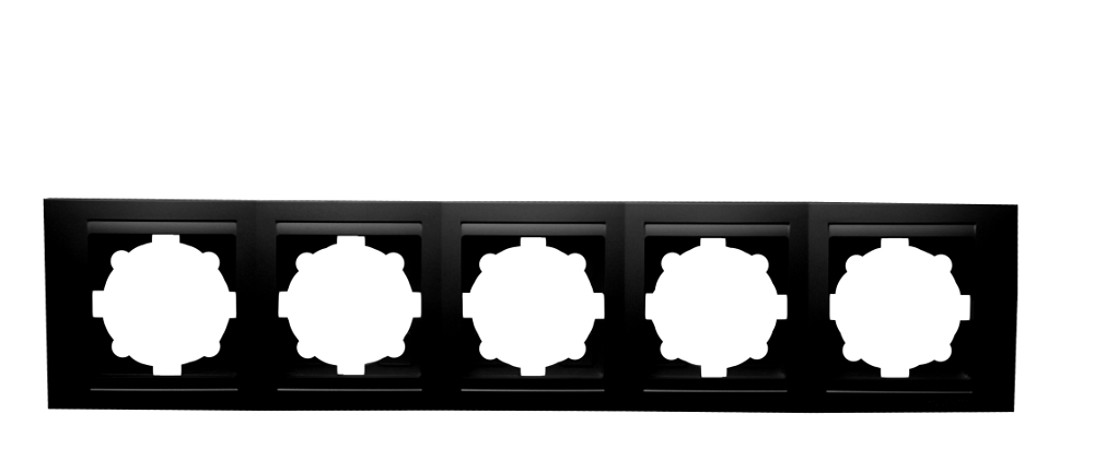 Moderna 5-Fach Abdeckrahmen Schwarz Moderna 5-Fach Abdeckrahmen Schwarz
