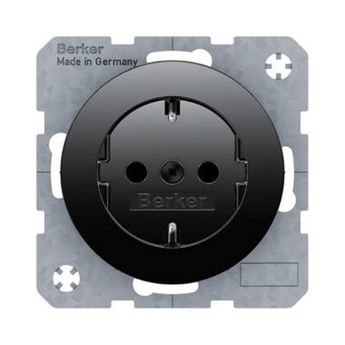 Berker 41232045 Steckdose SCHUKO mit erhöhtem Berührungsschutz R.1/R.3 Schwarz, Glänzend Berker 41232045 Steckdose SCHUKO mit erhöhtem Berührungsschutz R.1/R.3 Schwarz, Glänzend