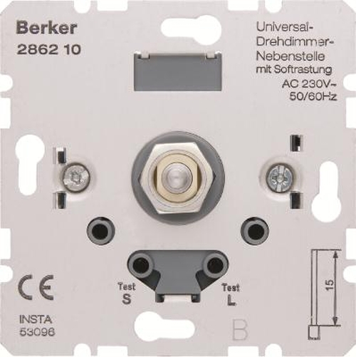 Berker 286210 Universal-Einsätz Drehdimmer-Nebenstelle mit Softrastung Hauselektronik