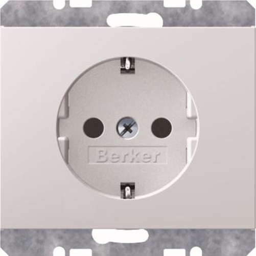 Berker 47157009 Steckdose-SCHUKO mit Steckklemmen K.1 Polarweiß Glänzend