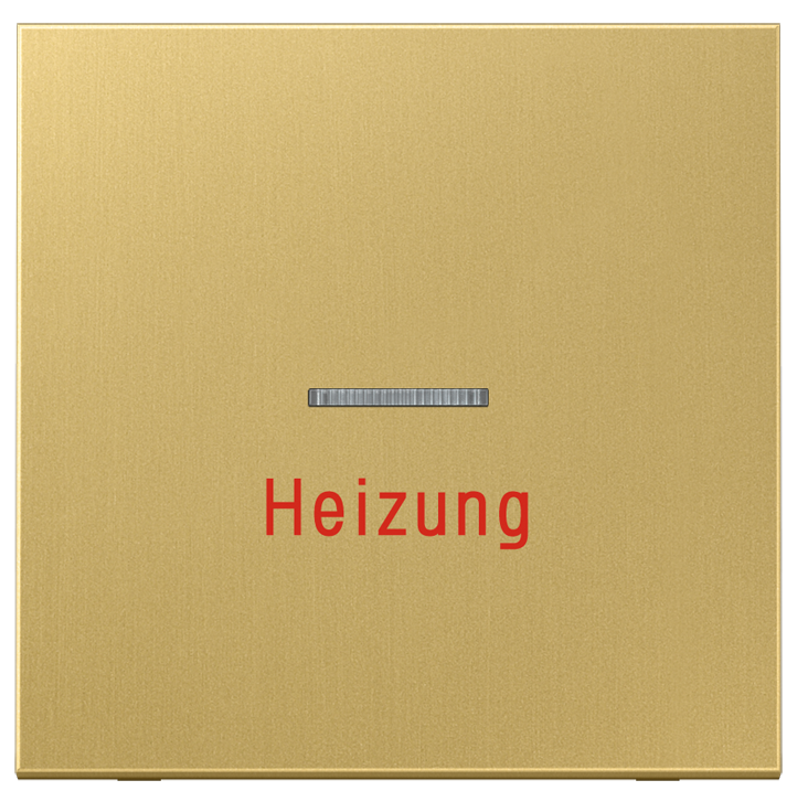 JUNG ME2990HC Kontroll-Wippe mit Aufschrift "Heizung" Messing-Classic