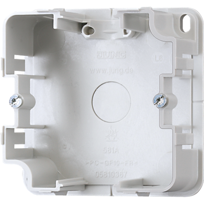 JUNG 581A Montagegehäuse1-Fach für Aufputz-Kappen