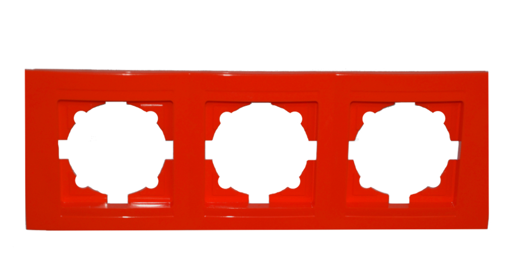 Moderna 3-Fach Abdeckrahmen Rot Moderna 3-Fach Abdeckrahmen Rot