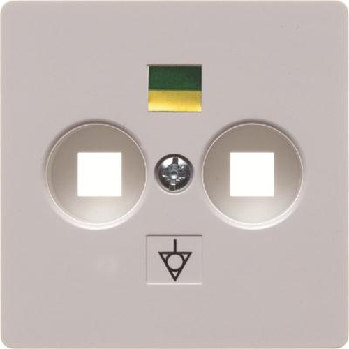 Berker 140309 Zentralplatte für Doppel-Potenzialausgleich-Steckdose Polarweiß, Glänzend Berker 140309 Zentralplatte für Doppel-Potenzialausgleich-Steckdose Polarweiß, Glänzend