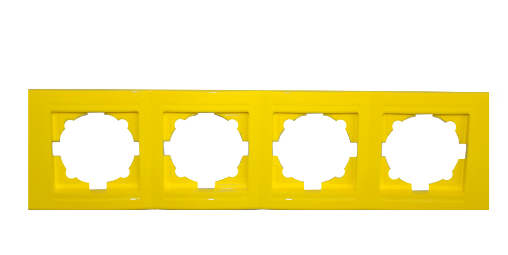 Moderna 4-Fach Abdeckrahmen Gelb Moderna 4-Fach Abdeckrahmen Gelb