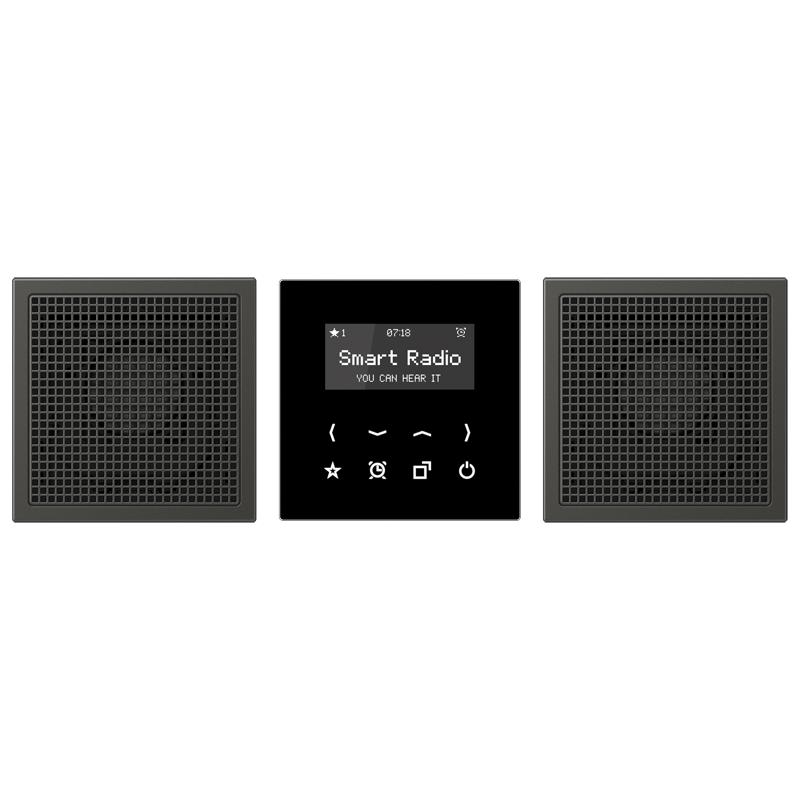 JUNG RADAL2928AN Smart Radio Set-Stereo Schwarz-Anthrazit