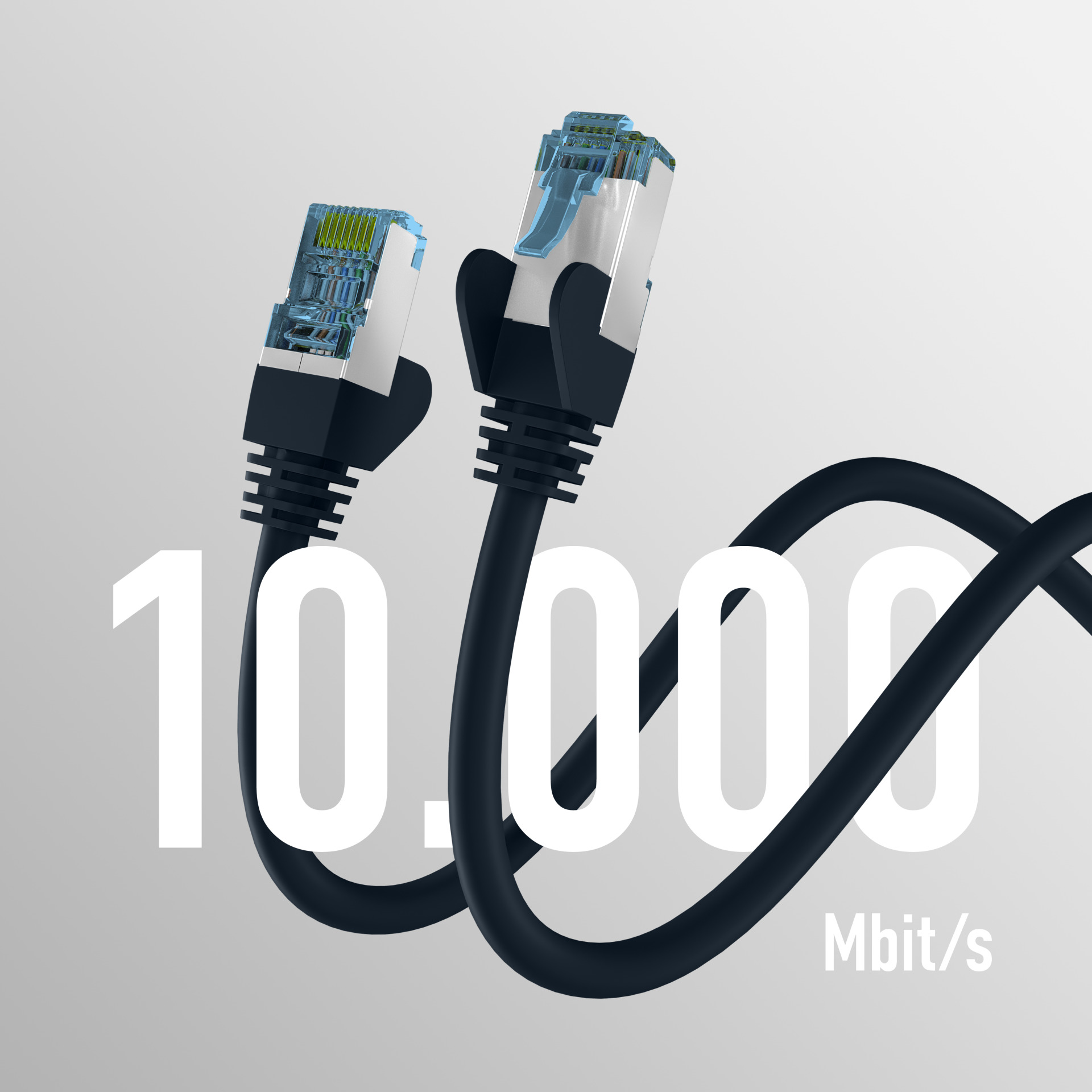 Patchkabel CAT.7  S-FTP/PIMF Schwarz 50m