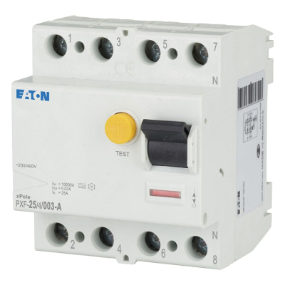 Eaton 236772 PXF-25/4/003 FI-Schutzschalter 25A 4-Polig 30mA Eaton 236772 PXF-25/4/003 FI-Schutzschalter 25A 4-Polig 30mA
