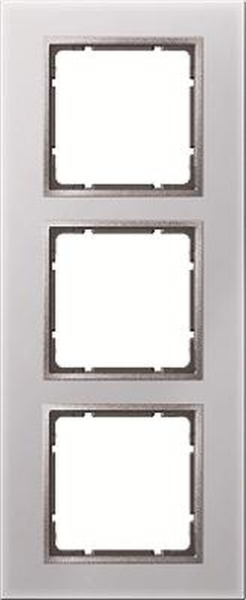 Berker 10136414 Glasrahmen 3Fach, B.7, Glas Alu/Alu Matt, Lackiert Berker 10136414 Glasrahmen 3Fach, B.7, Glas Alu/Alu Matt, Lackiert