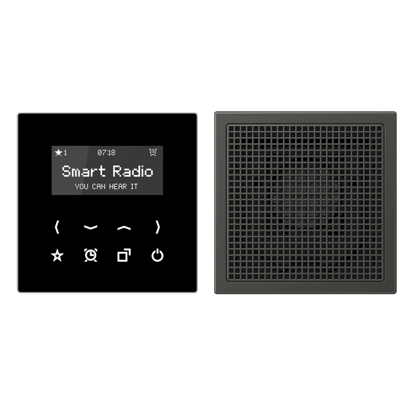 JUNG RADAL2918AN Smart Radio Set-Mono Schwarz-Anthrazit