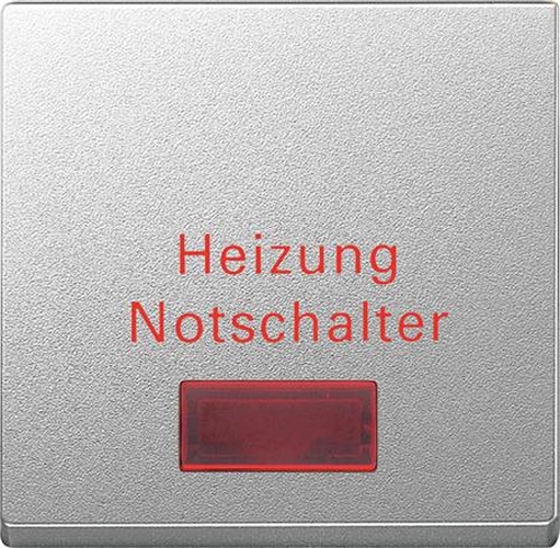 Merten MEG3327-0460 Wippe mit Symbolfenster und Aufdruck "Heizung Notschalter" Aluminium