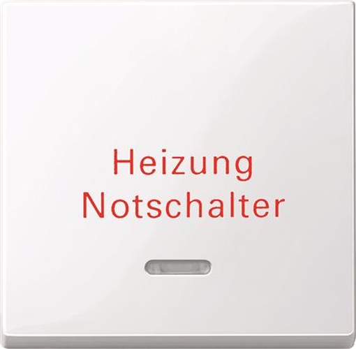 Merten 435125 Kontroll-Wippe mit Aufdruck "Heizung Notschalter" Aktivweiß-Glänzend