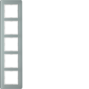 Berker 10156079 Rahmen 5Fach, Q.7, Glas Polarweiß Berker 10156079 Rahmen 5Fach, Q.7, Glas Polarweiß