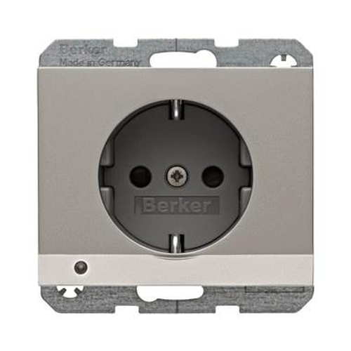 Berker 41097004 Steckdose SCHUKO mit LED-Orientierungslicht K.5 Edelstahl, Lackiert Berker 41097004 Steckdose SCHUKO mit LED-Orientierungslicht K.5 Edelstahl, Lackiert