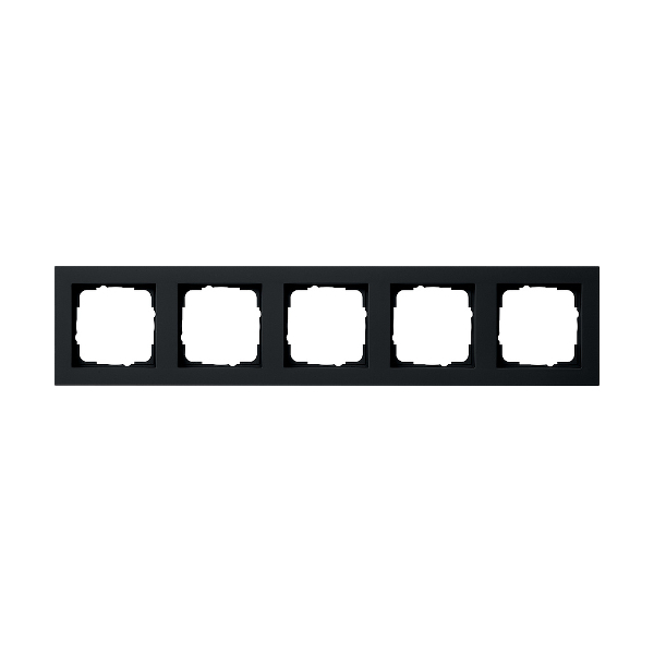Gira 021509 Rahmen 5-Fach E2 Schwarz Matt Gira 021509 Rahmen 5-Fach E2 Schwarz Matt