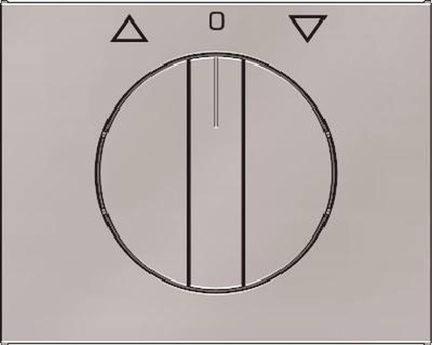 Berker 10777104 Zentralstück mit Drehknopf für Jalousie-Drehschalter K.5 Edelstahl Rostfrei