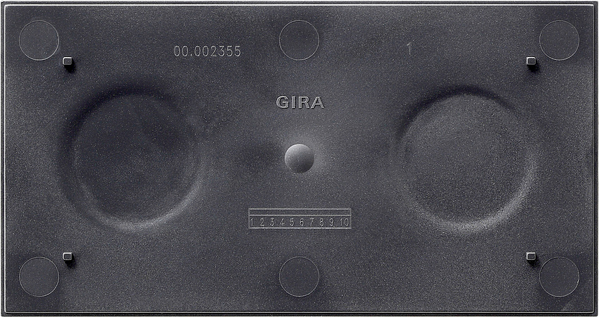 GIRA 108200 Montageplatte für Namensschild/Türschild 2-Fach E2 Schwarz GIRA 108200 Montageplatte für Namensschild/Türschild 2-Fach E2 Schwarz