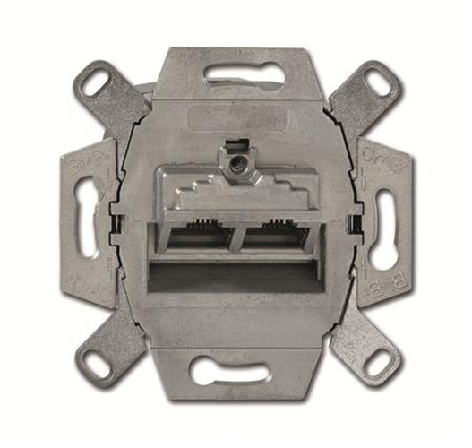 Busch-Jaeger 0218/12-101 UAE-Anschlussdose Cat.6a geschirmt Busch-Jaeger 0218/12-101 UAE-Anschlussdose Cat.6a geschirmt