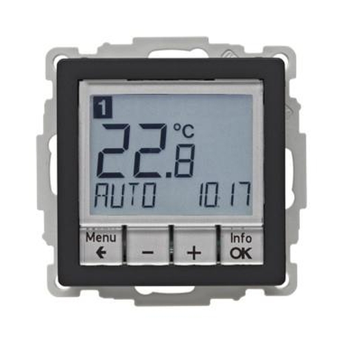 Berker 20446086 Temperaturregler, Schließer, mit Zentralstück, zeitgesteuert Q.x Anthrazit, Samt Berker 20446086 Temperaturregler, Schließer, mit Zentralstück, zeitgesteuert Q.x Anthrazit, Samt