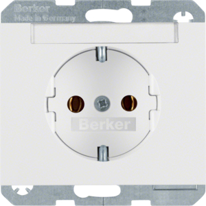 Berker 47397009 Steckdose-SCHUKO mit Beschriftungsfeld K.1 Polarweiß, Glänzend Berker 47397009 Steckdose-SCHUKO mit Beschriftungsfeld K.1 Polarweiß, Glänzend