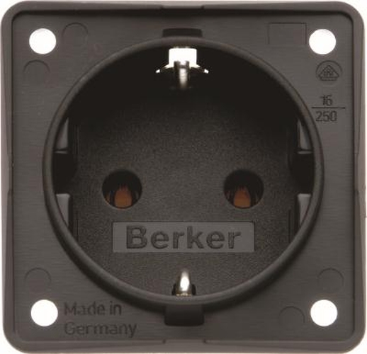 Berker 941852505 Steckdose SCHUKO, mit Schraubklemmen, Integro Modul-Einsätze, Anthrazit M. Berker 941852505 Steckdose SCHUKO, mit Schraubklemmen, Integro Modul-Einsätze, Anthrazit M.